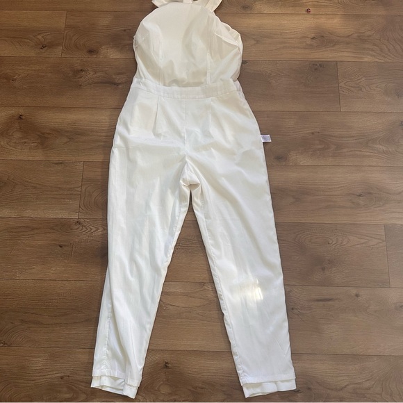 Trina Turk Ivory Bridal Jumpsuit Size 6 Civil Wedding Rehearsal Dinner - Picture 12 of 16